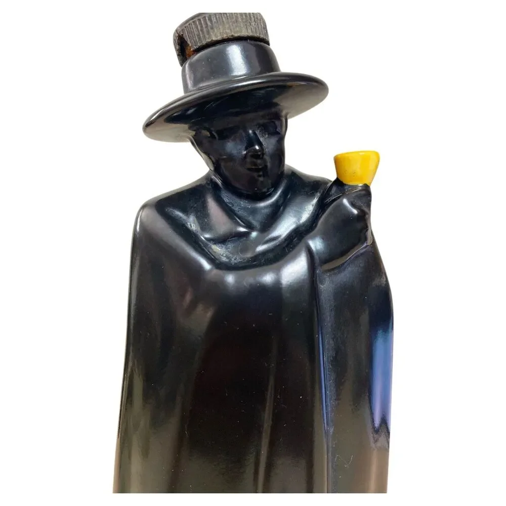 Vintage 1960s Royal Doulton Sandeman Don Dry Sherry Black Decanter 10.5″